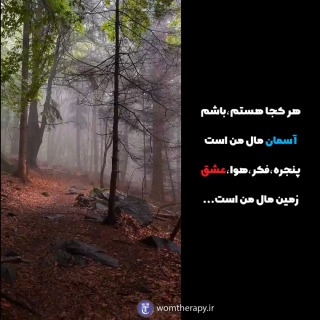 پنجره، فکر، هوا، عشق، زمین مال من است